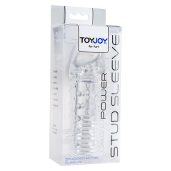 Manpower TOYJOY Gaine de pénis Stud Sleeve 15 x 4.2cm Transparente